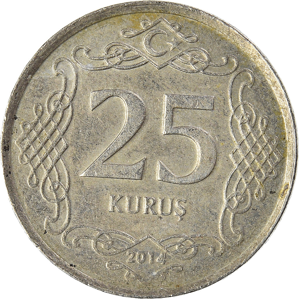 Moneta, Turchia, 25 Kurus, 2014