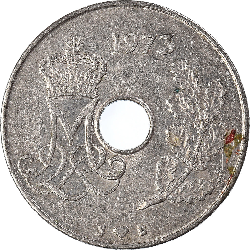 Monnaie, Danemark, 25 Öre, 1973