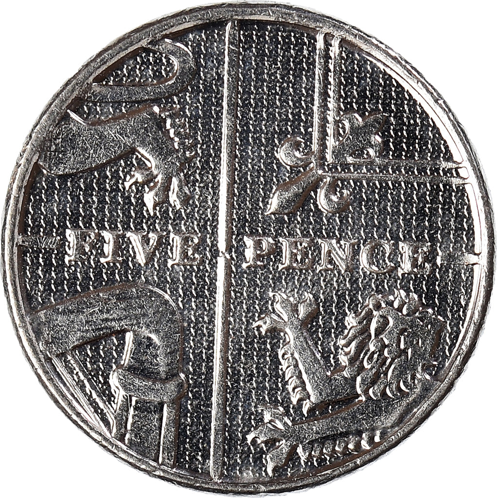 Coin, Great Britain, 5 Pence, 2014