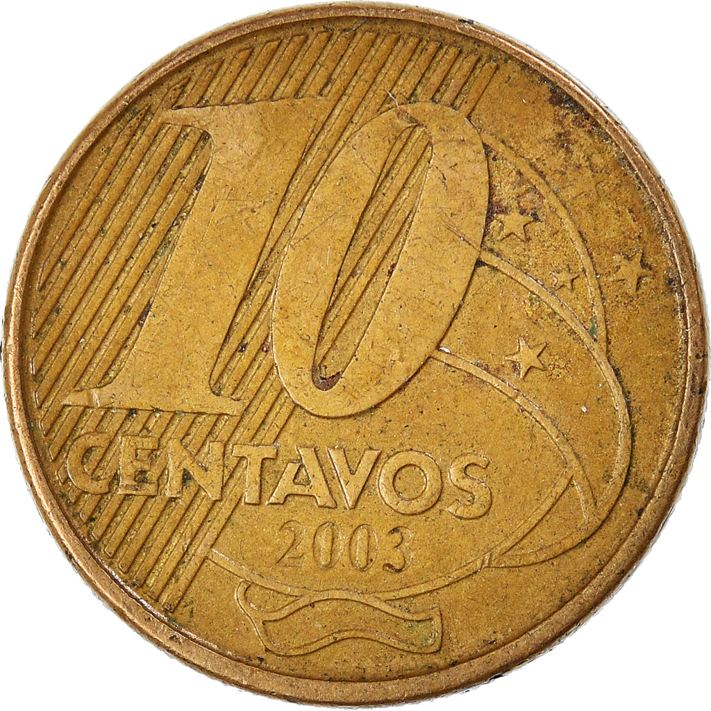 Monnaie, Brésil, 10 Centavos, 2003