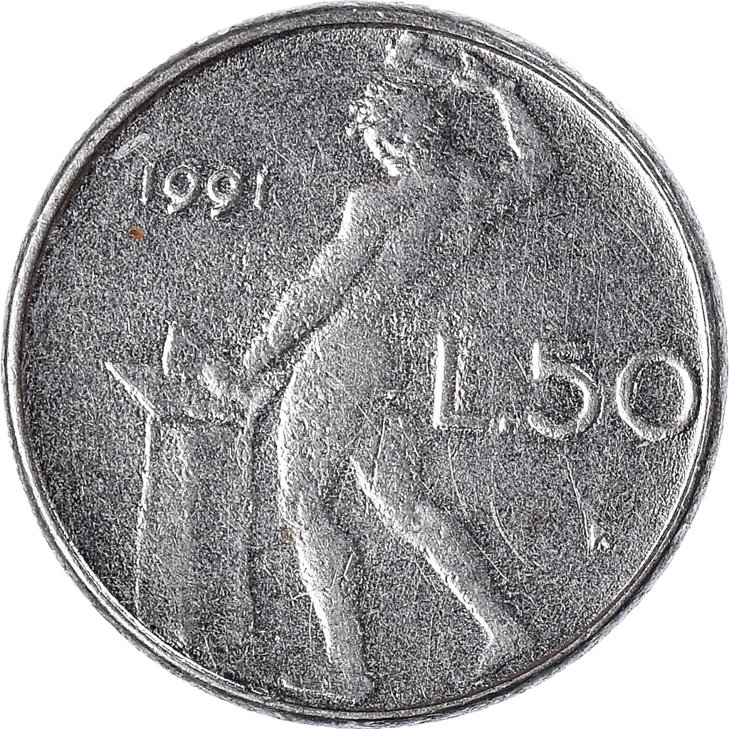 Moneta, Italia, 50 Lire, 1991