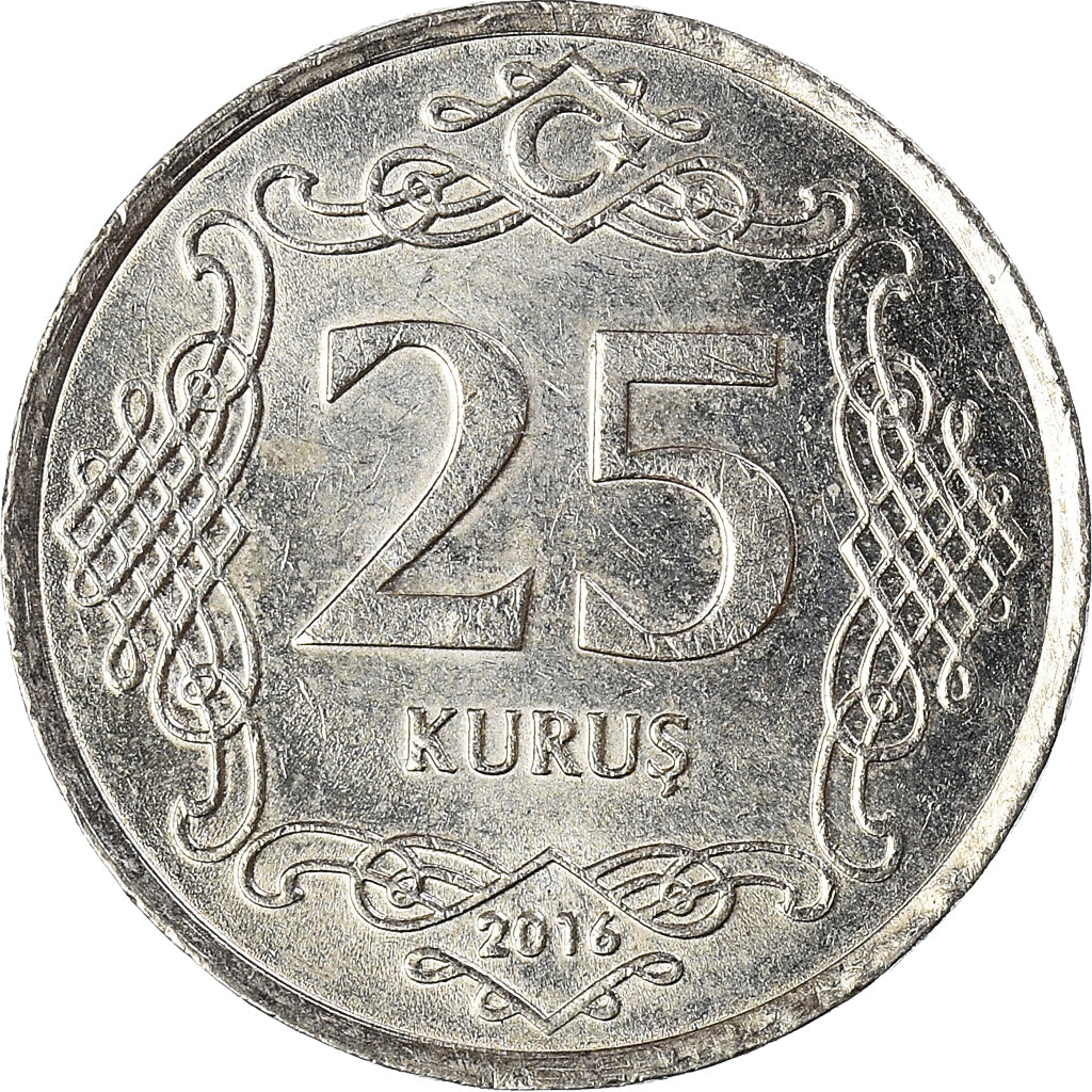 Moneta, Turchia, 25 Kurus, 2016