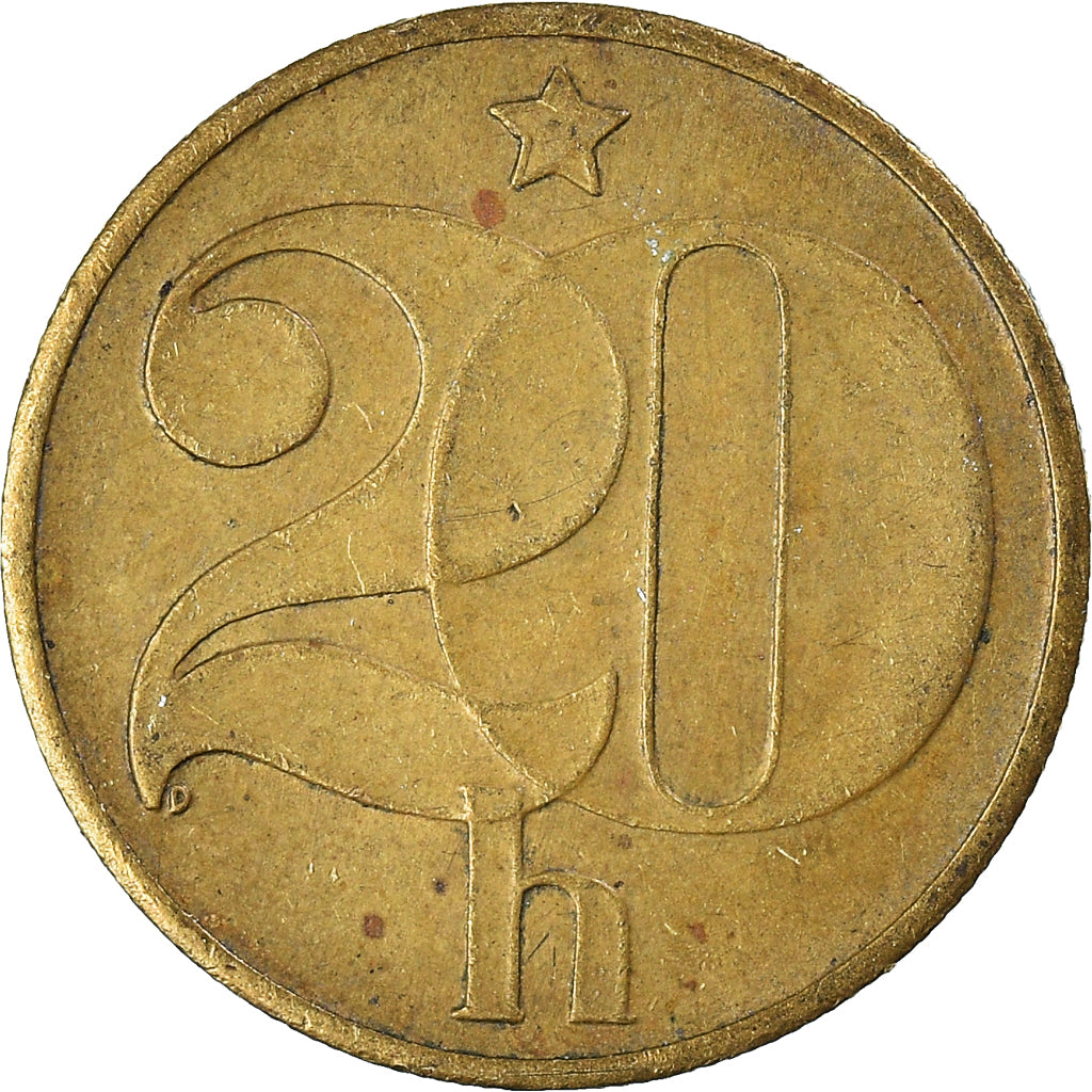 Moneda, Checoslovaquia, 20 Haleru, 1982