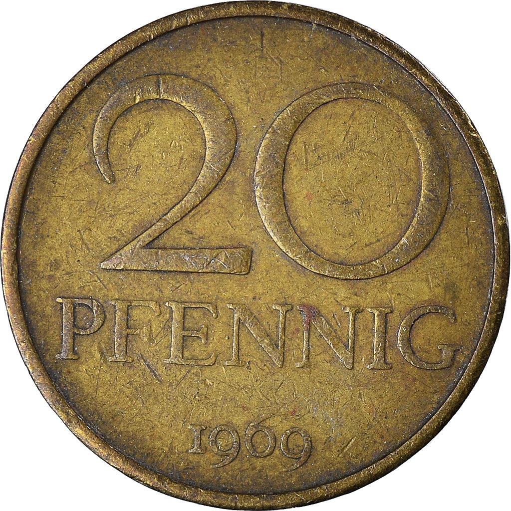 Munten, DUITSE DEMOCRATISCHE REPUBLIEK, 20 Pfennig, 1969