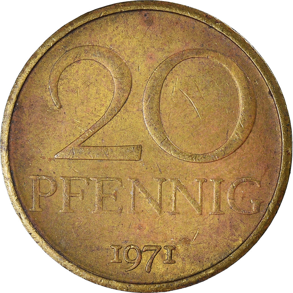 Munten, DUITSE DEMOCRATISCHE REPUBLIEK, 20 Pfennig, 1971