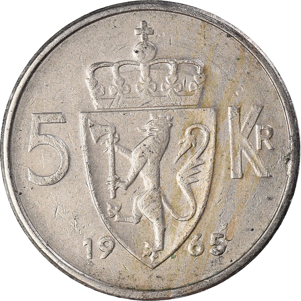 Coin, Norway, 5 Kroner, 1965