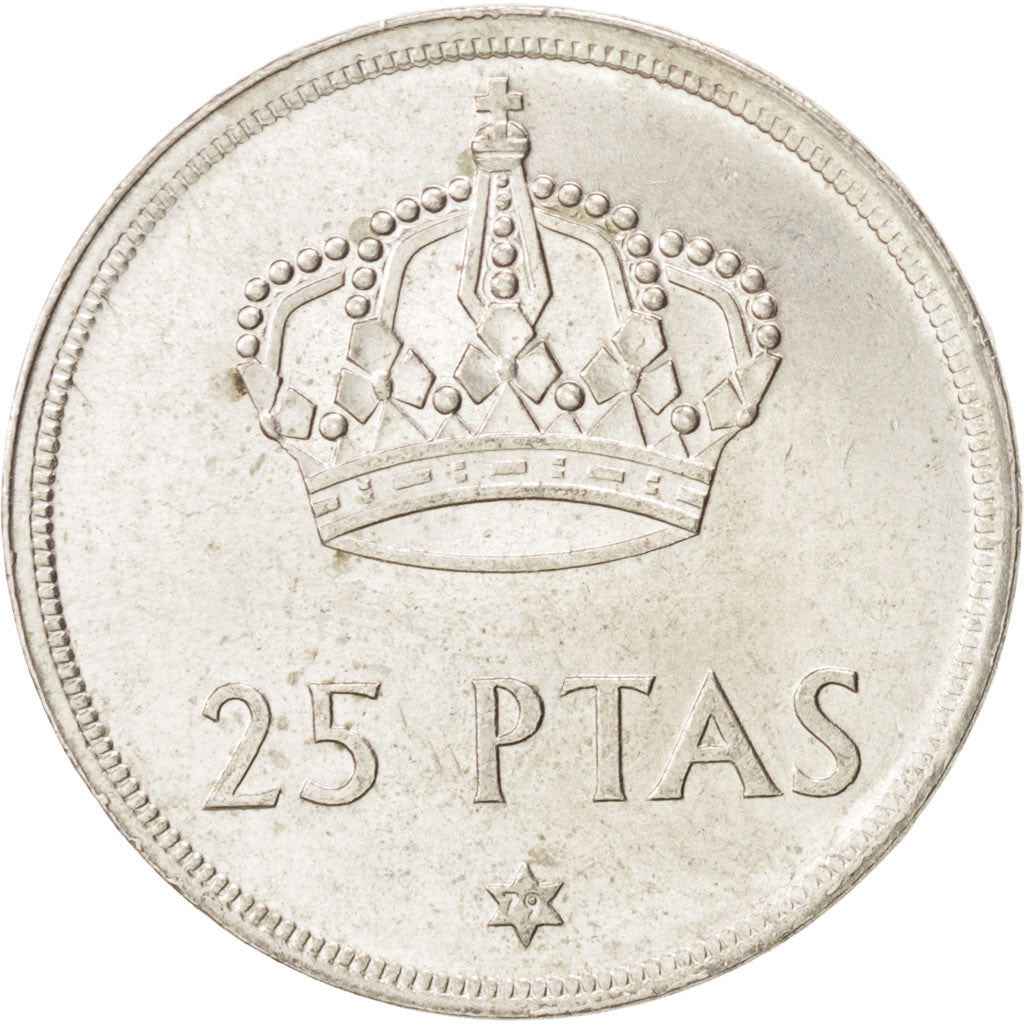 Spagna, Juan Carlos I, 25 Pesetas, 1975, SPL-, Rame-nichel, KM:808