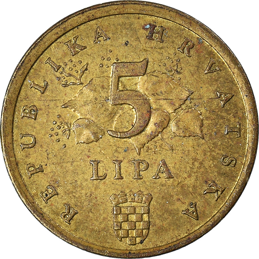 Moneda, Croacia, 5 Lipa, 1997