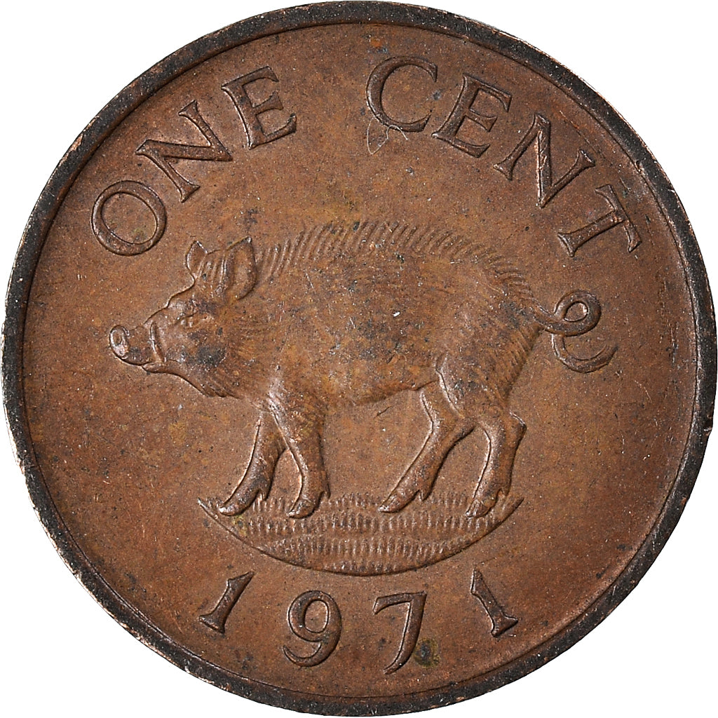 Coin, Bermuda, Cent, 1971