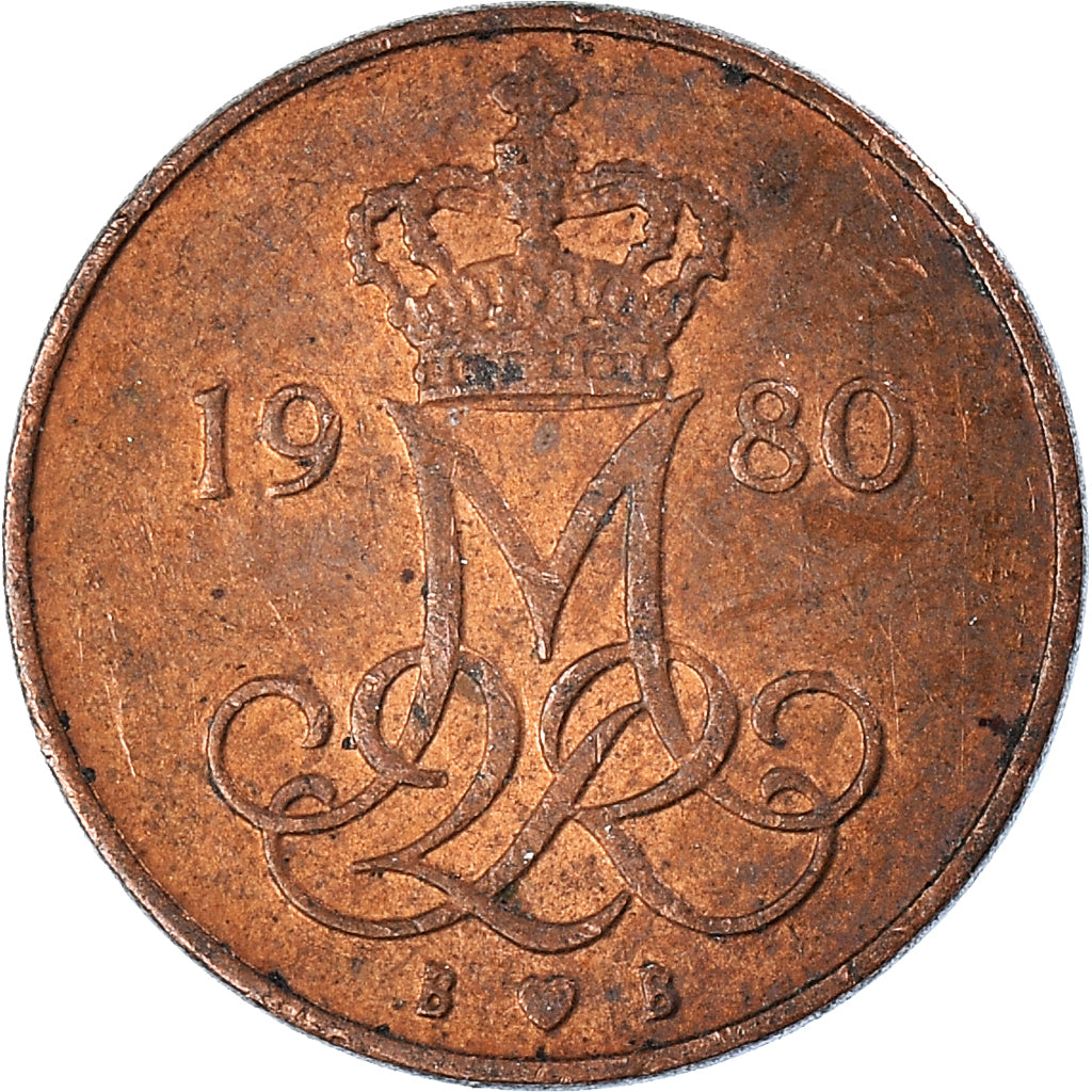 Monnaie, Danemark, 5 Öre, 1980