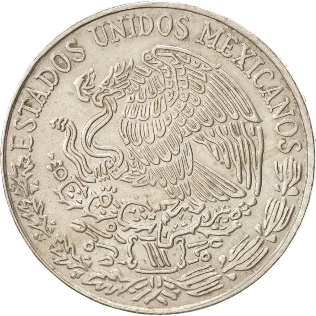 MEXICO, 5 Pesos, 1976, Mexico City, KM #472, EF(40-45), Copper-Nickel, 33, 13.82