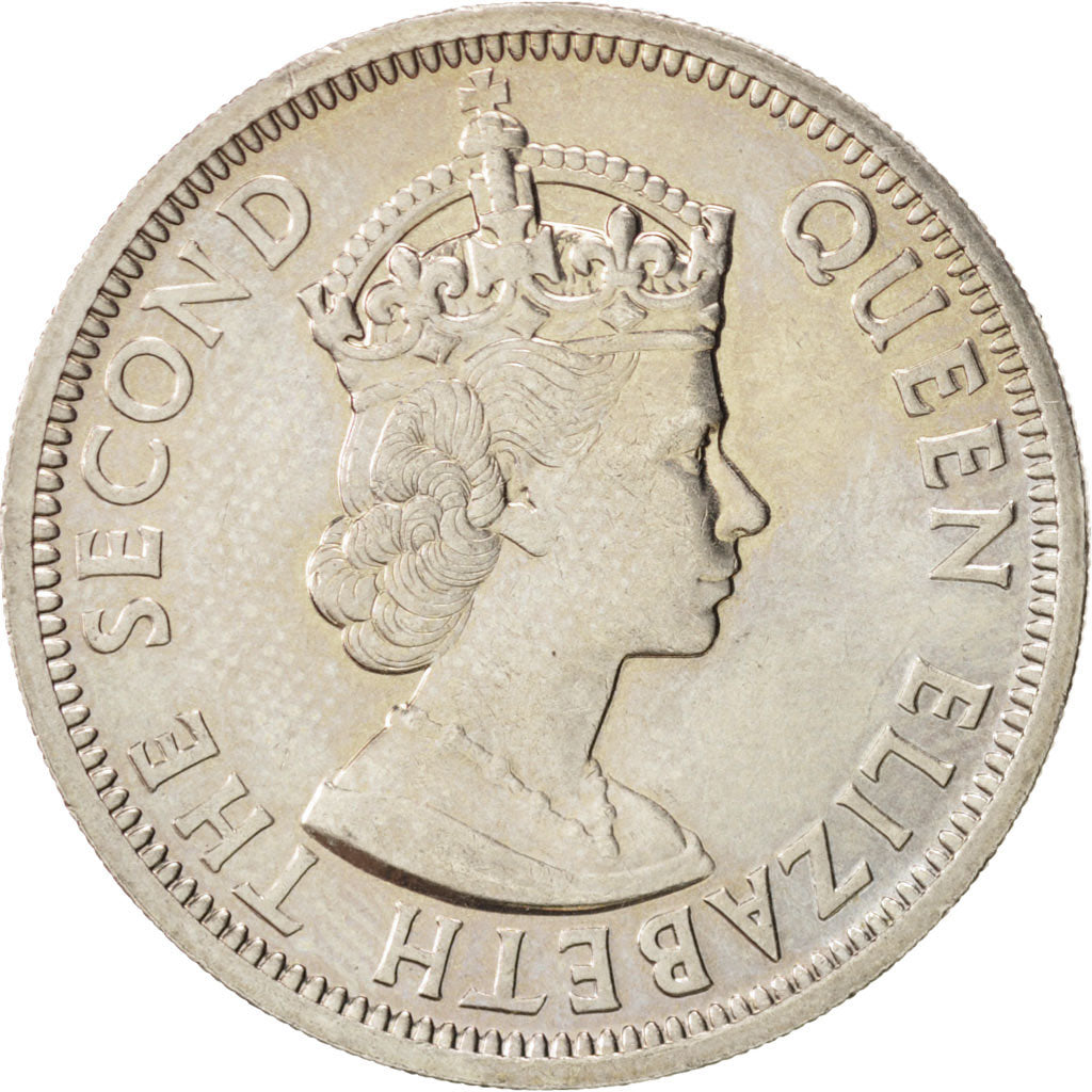 EAST CARIBBEAN STATES, 50 Cents, 1965, KM #7, MS(63), Copper-Nickel, 30, 12.87