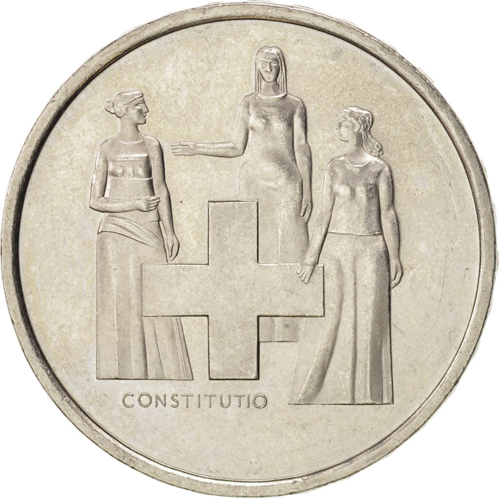 Coin, Switzerland, 5 Francs, 1974, MS(63), Copper-nickel, KM:52