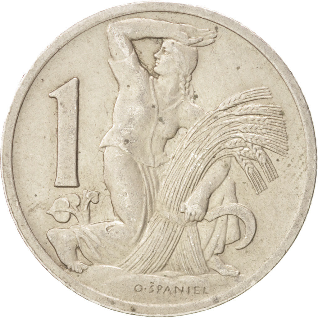 Coin, Czechoslovakia, Koruna, 1937, EF(40-45), Copper-nickel, KM:4