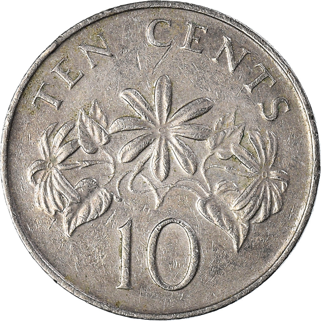 Münze, Singapur, 10 Cents, 1991