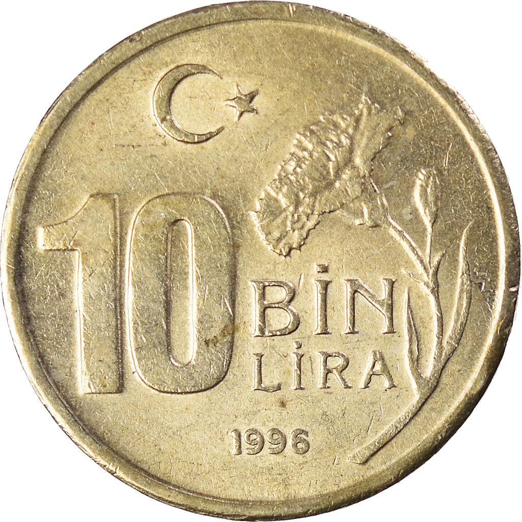 Moneta, Turchia, 10000 Lira, 10 Bin Lira, 1996