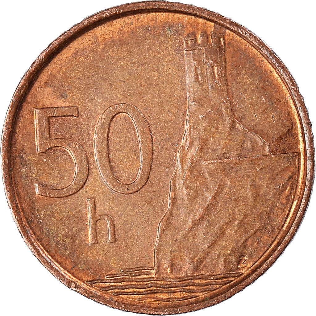 Münze, Slowakei, 50 Halierov, 2001