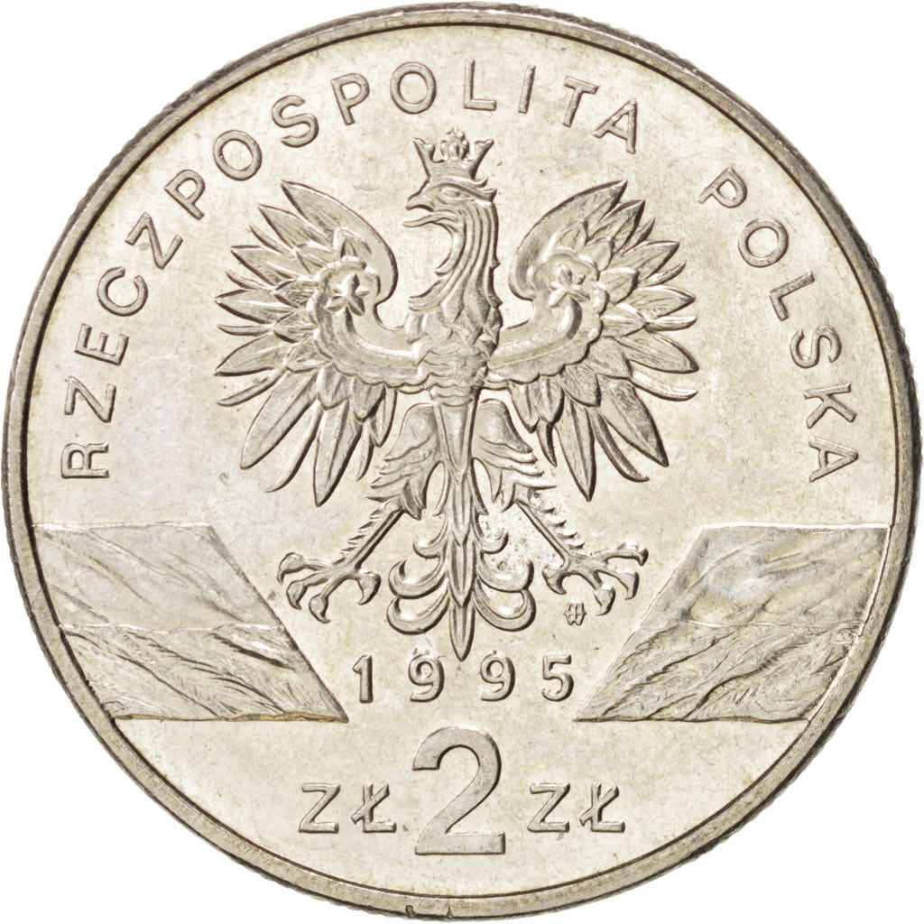 Polonia, 2 Zlote, 1995, SPL, Rame-nichel, KM:289