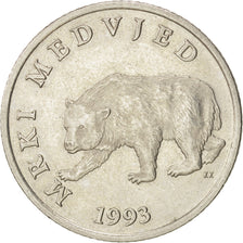 CROATIA, 5 Kuna, 1993, KM #11, AU(55-58), Copper-Nickel-Zinc, 26.7, 7.49