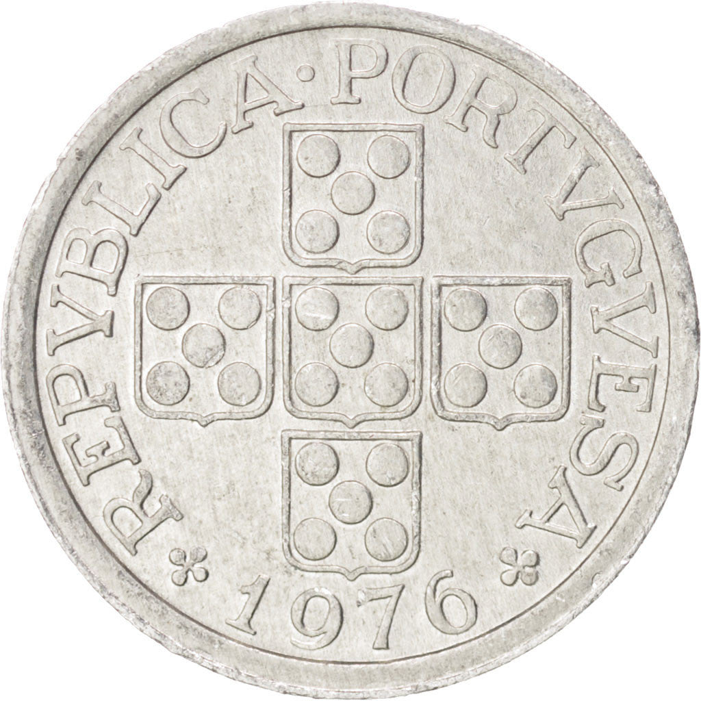Coin, Portugal, 10 Centavos, 1976, MS(60-62), Aluminum, KM:594