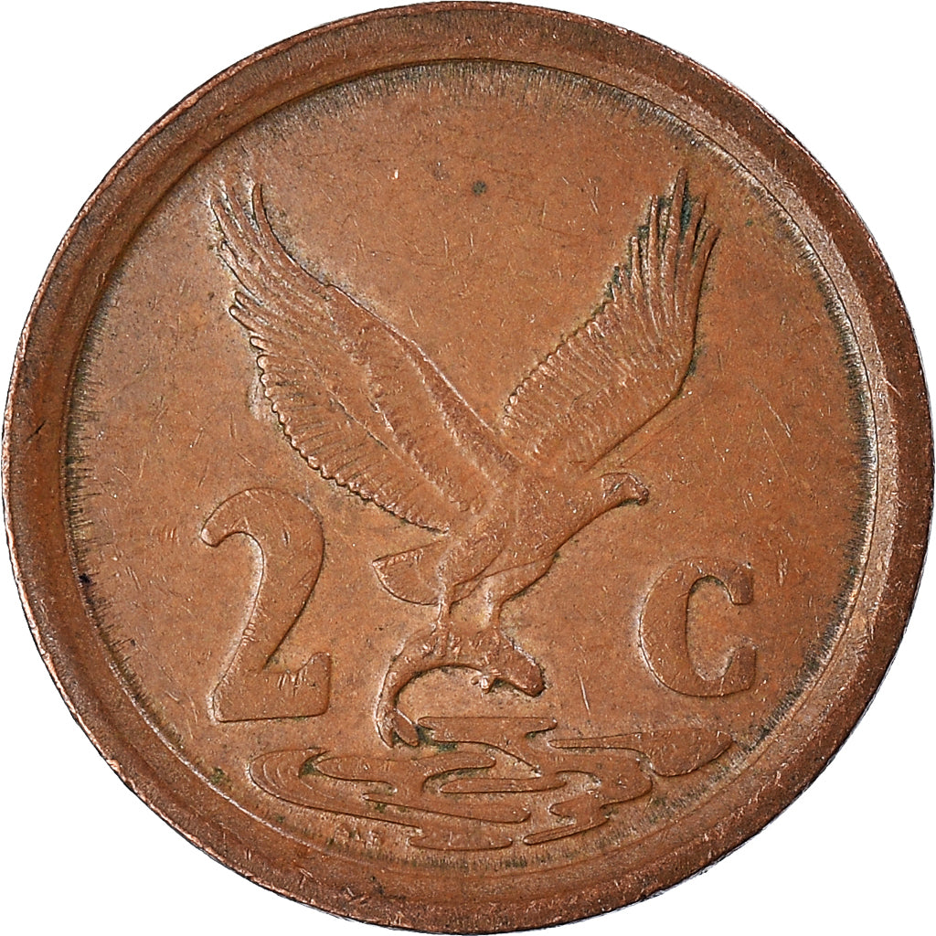 Moeda, África do Sul, 2 Cents, 1992