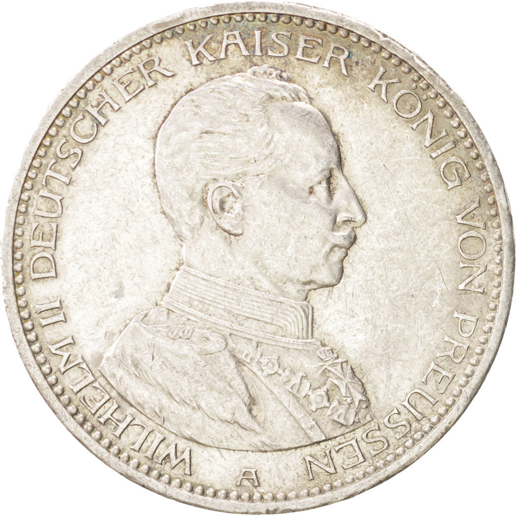 German States, 5 Mark, 1914, Berlin, KM #536, AU(50-53), Silver, 38, 27.74