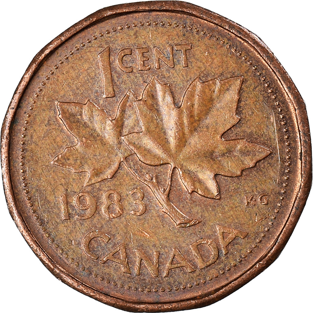 Moneda, Canadá, Cent, 1983