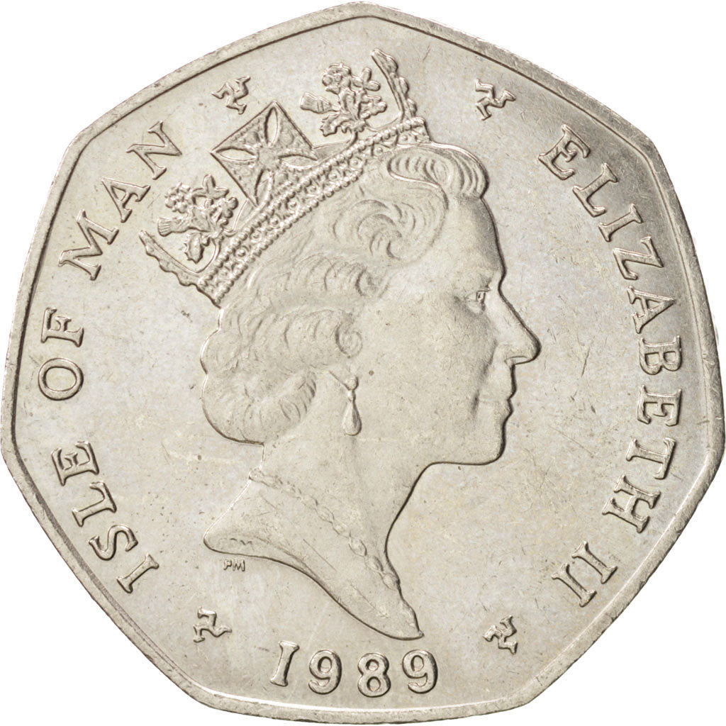 Ile de Man, Elisabeth II, 50 Pence 1989, KM 212