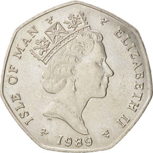 Ile de Man, Elisabeth II, 50 Pence 1989, KM 212