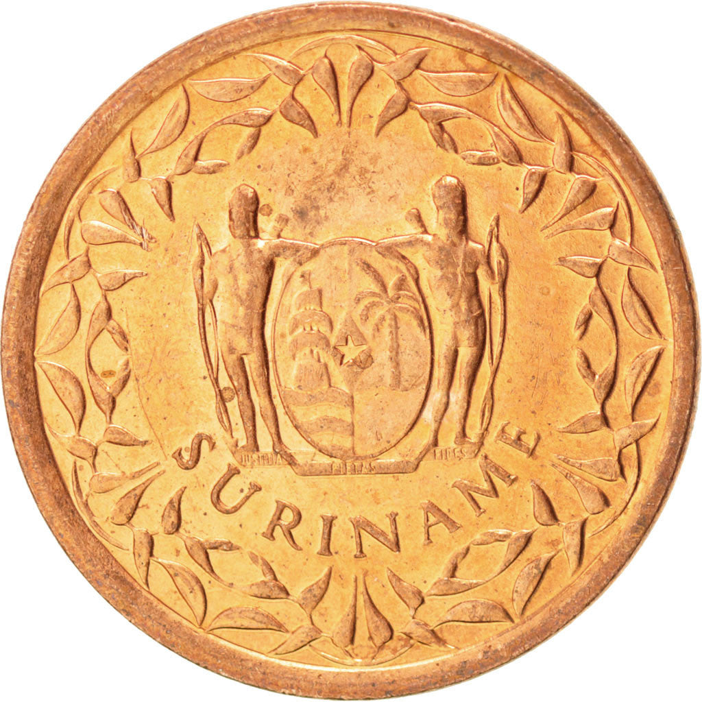 SURINAME, Cent, 1987, KM #11b, MS(63), Copper Plated Steel, 18, 2.31