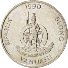 VANUATU, 10 Vatu, 1990, British Royal Mint, KM #6, MS(63), Copper-Nickel,...
