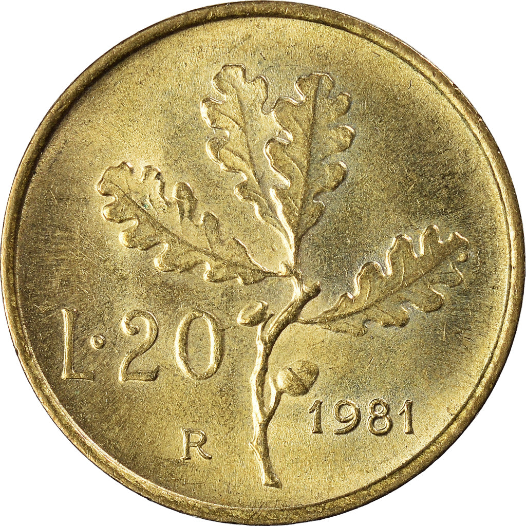 Coin, Italy, 20 Lire, 1981