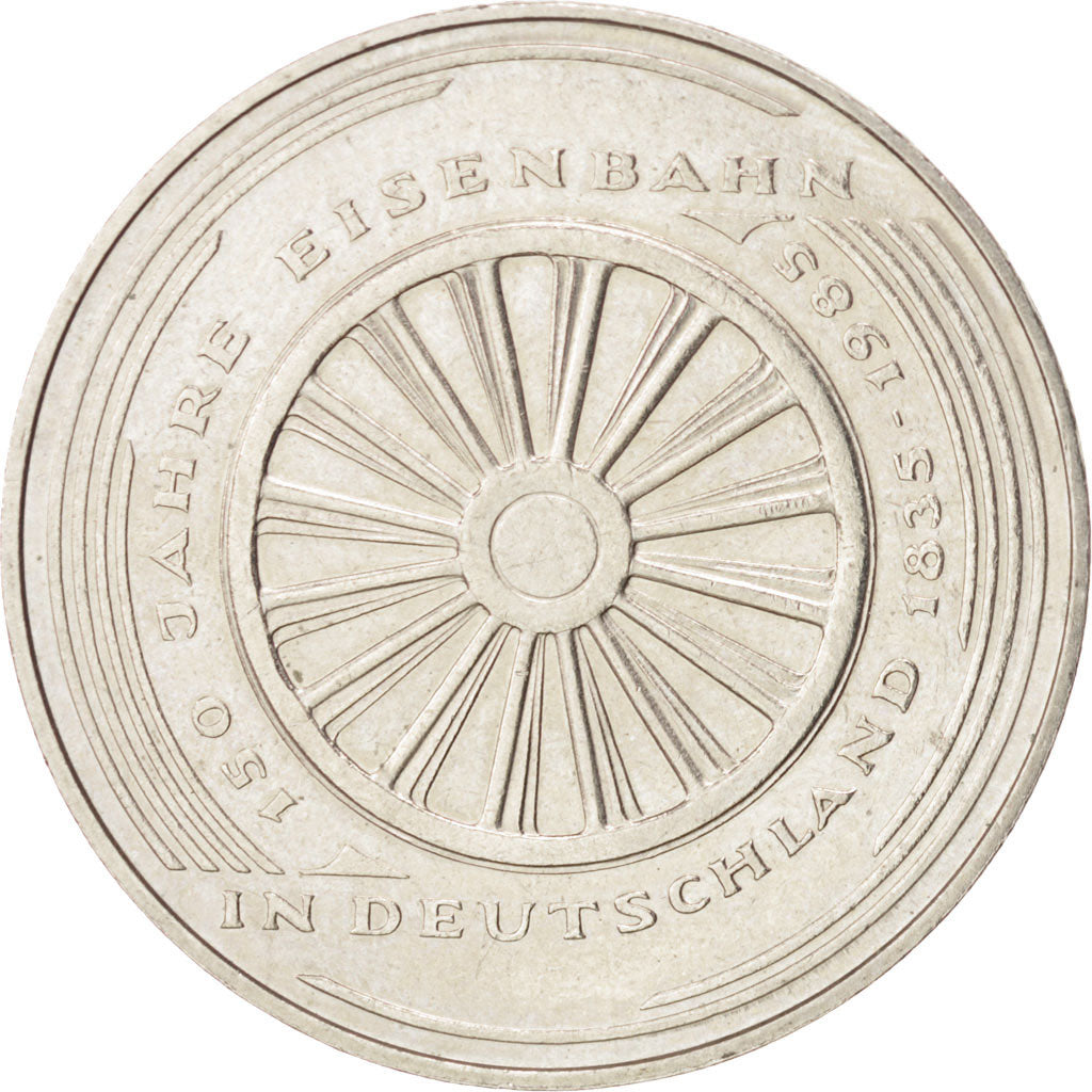 Coin, GERMANY - FEDERAL REPUBLIC, 5 Mark, 1985, Karlsruhe, Germany, AU(55-58)