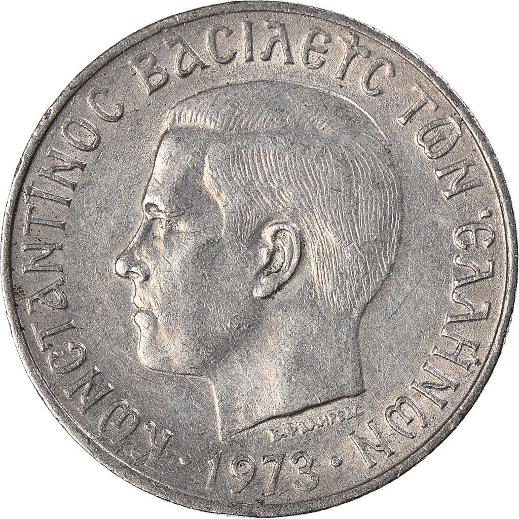 Moneda, Grecia, Drachma, 1973