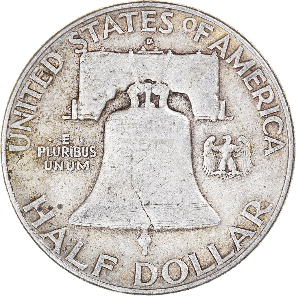 Coin, United States, Franklin Half Dollar, Half Dollar, 1951, U.S. Mint, Denver