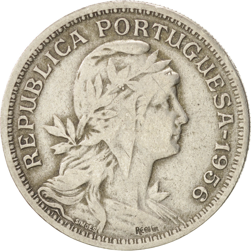 Coin, Portugal, 50 Centavos, 1956, VF(30-35), Copper-nickel, KM:577