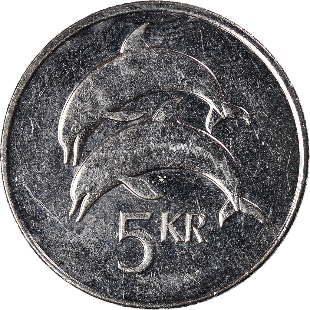 Coin, Iceland, 5 Kronur, 2008