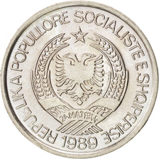 ALBANIA, 2 Leke, 1989, KM #73, MS(63), Copper-Nickel, 8.02