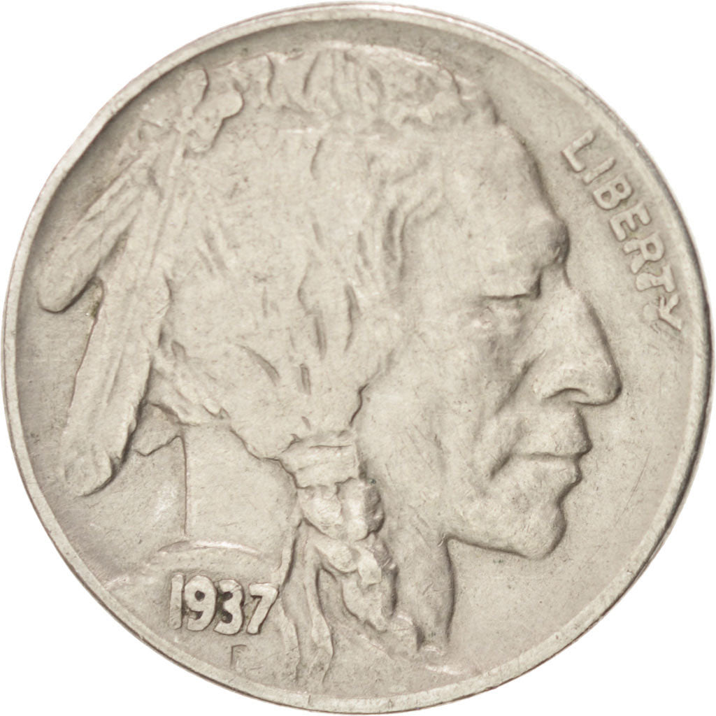 UNITED STATES, Buffalo Nickel, 5 Cents, 1937, U.S. Mint, KM #134, VF(30-35),...