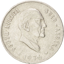 Moneta, Sudafrica, 10 Cents, 1976, MB+, Nichel, KM:94