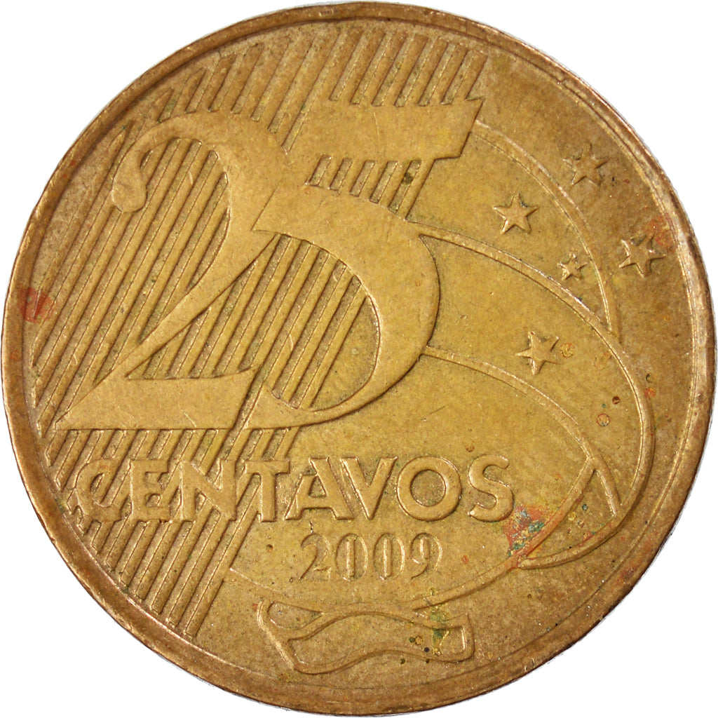 Monnaie, Brésil, 25 Centavos, 2009