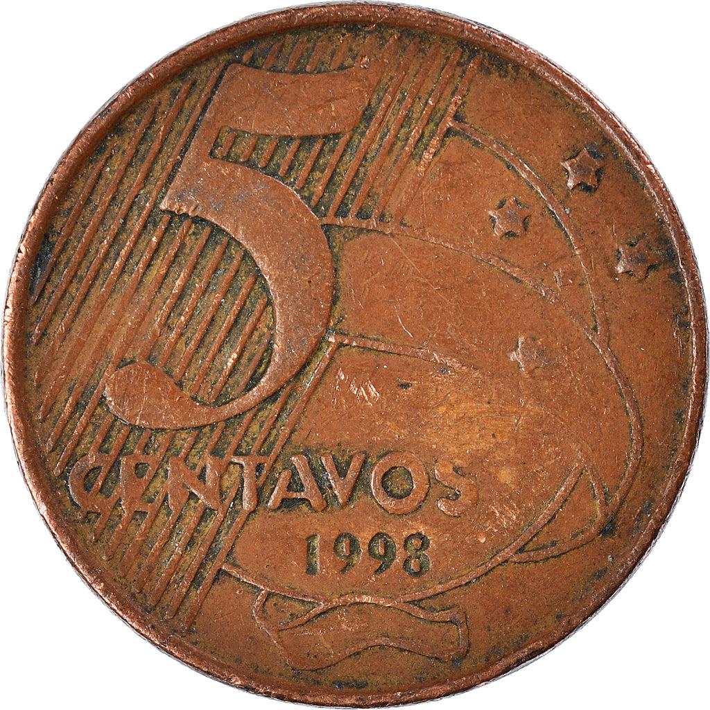 Munten, Brazilië, 5 Centavos, 1998