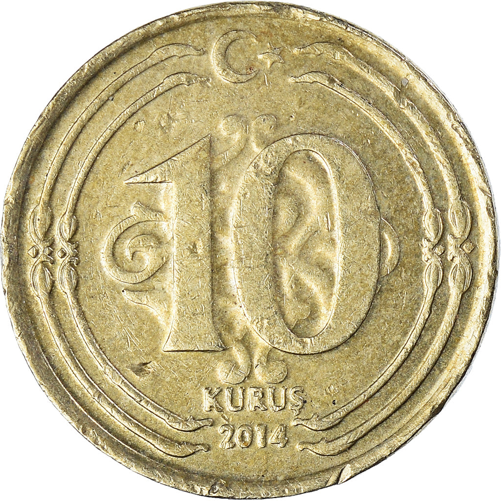 Moneta, Turcja, 10 Kurus, 2014