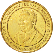 Munten, Tanzania, 100 Shilingi, 1994, UNC-, Brass plated steel, KM:32