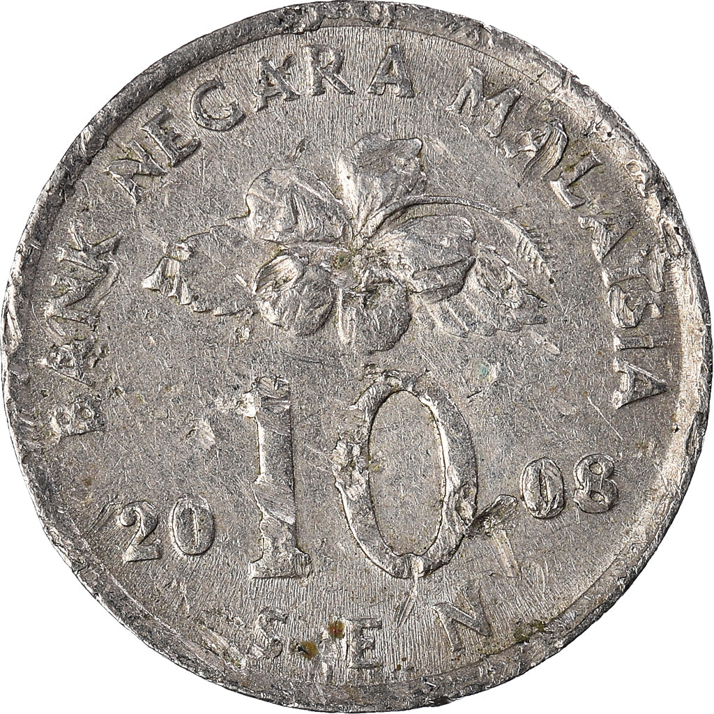 Moeda, Malásia, 10 Sen, 2008