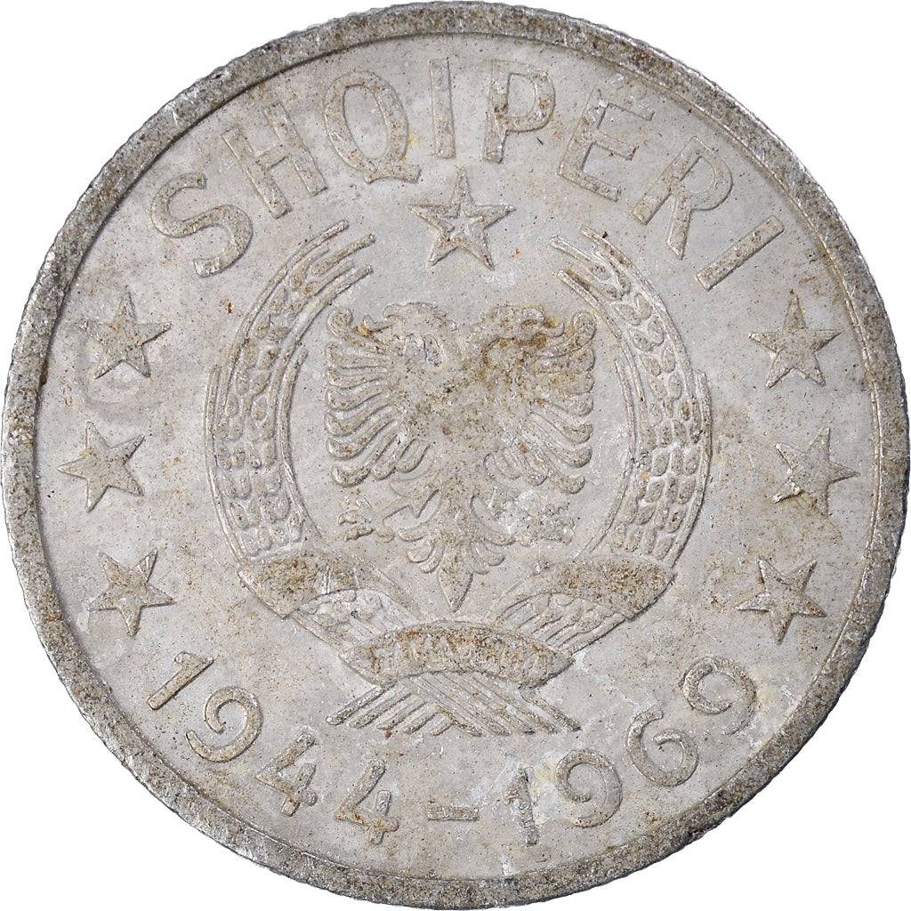 Monnaie, Albanie, 50 Qindarka, 1969
