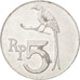 Monnaie, Indonésie, 5 Rupiah, 1970, SUP+, Aluminium, KM:22