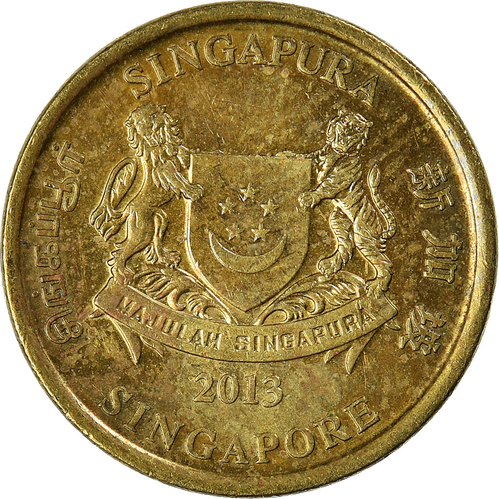 Moneda, Singapur, 5 Cents, 2013