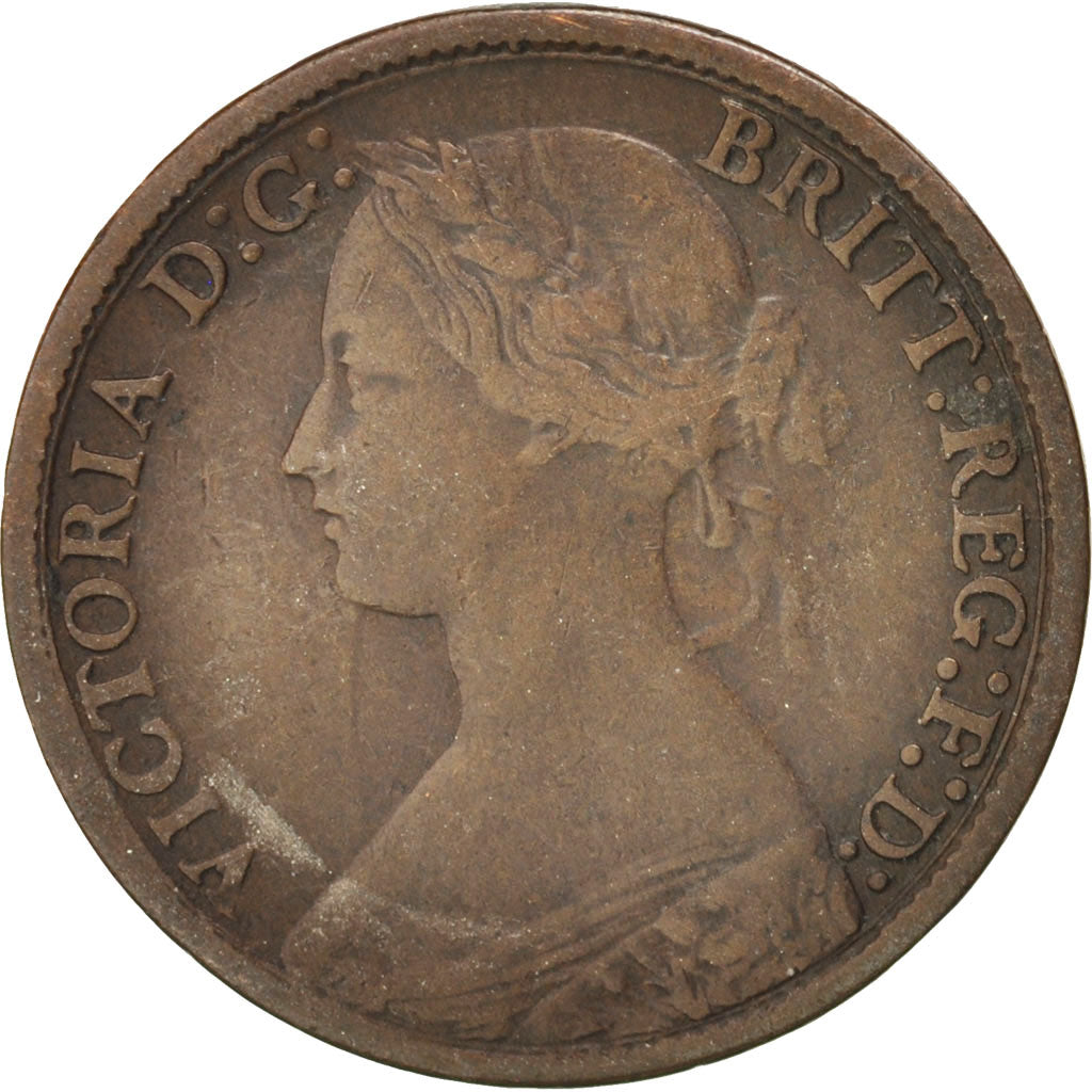 Great Britain, Farthing, 1866, KM #747.2, VF(30-35), Bronze, 2.68