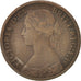 Great Britain, Farthing, 1866, KM #747.2, VF(30-35), Bronze, 2.68